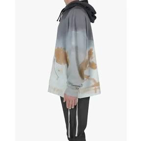 Sweats à capuche personnalisés lavés à l'acide pur pour hommes taille XL bases en coton mélangé solide avec sérigraphie nouveau design vente entière - Product Image 5