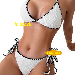 <b>Thong</b> Halter High Waist Beach Wear Luxury Two Piece Sexy Swimsuit - Product Image 2