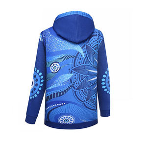 Sudadera con capucha con cremallera de baloncesto maorí polinesio de invierno Digital NZ Tribal Rugby Field ropa deportiva de manga larga 100% algodón polar - Product Image 6