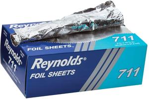 Reynolds Pop-Up Interfolded 2000 Series Embossed <b>Aluminum</b> Foil <b>Sheets</b> Bending Cutting Welding Silver 500/Box for Cooking - Product Image 5