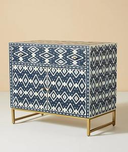 Mesa Auxiliar de 3 Cajones con Incrustaciones de Hueso Floral Natural Ecológico Hecho a Mano en India, Muebles de Dormitorio y Sala de Estar, Artesanía - Product Image 4