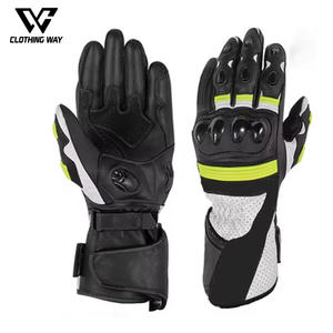 Gants de moto en cuir de vachette à doigts complets, imperméables, pour motocross, sport automobile, écran tactile, équipement de protection, vente chaude - Product Image 1