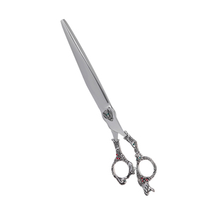 Ciseaux de toilettage de cheveux de barbier pour Animal Dragon poignée ciseaux de toilettage pour animaux de compagnie finition sable lames droites lame tranchante de qualité supérieure - Product Image 2