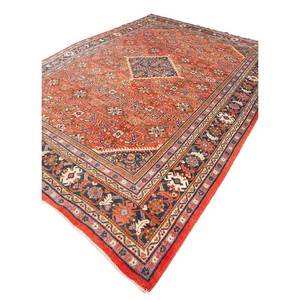 Alfombra de Lana Anudada a Mano Aalam, Estilo Kilim Abstracto con Medallón Rojo y Naranja, Rectangular 9x12, para Entrada del Hogar, para Adolescentes - Paem-479 - Product Image 2