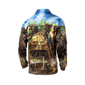 Camisas de pesca de manga larga impermeables con protección UV de secado rápido transpirables de talla grande personalizadas moda de verano cómodas Vintage - Product Image 4