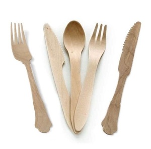 Juego de cubiertos de acero inoxidable de alta calidad con mangos de madera, juego de cubiertos de último diseño para accesorios de cocina - Product Image 4