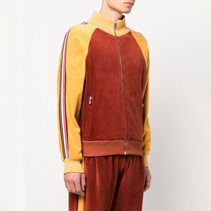 Chándal de terciopelo para hombre, chaqueta para correr, pantalón de sudor, Color sólido, limpio, ecológico, conjunto de chándal de terciopelo de 400 gramos - Product Image 2