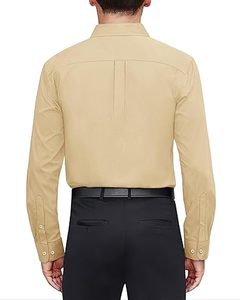 Chemise habillée classique pour homme à poignets mousquetaires, 100 % coton, coupe standard, respirante et écologique, vente en gros à faible MOQ - Product Image 2