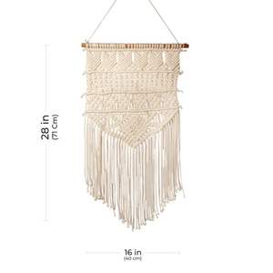 Colgante de pared de macramé hecho a mano para decoración del hogar, suministro de fábrica de calidad superior, disponible a precio asequible - Product Image 2