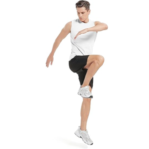 Haute qualité Gym Fitness débardeur hommes et femmes entraînement col rond vêtements sans manches pour la course-en vrac - Product Image 3
