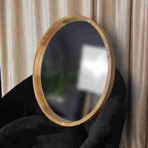 Hot Selling Handmade Wall <b>Mirror</b> <b>Round</b> <b>Round</b> <b>Wooden</b> <b>Frame</b> Manufacturer From India With Top Quality - Product Image 3