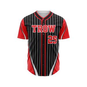 Prix de gros, maillots de baseball personnalisés avec nom et numéro de joueur imprimés par sublimation, entièrement boutonnés, en tissu mesh 100% polyester - Product Image 1