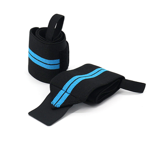Support de poignet robuste de qualité professionnelle boucle de pouce haltérophilie enveloppes de poignet polyester coton fermeture élastique antidérapante - Product Image 6