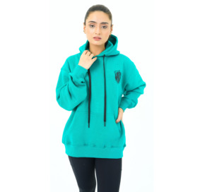 Sweat-shirts à capuche en polaire vintage décontractés surdimensionnés pour femmes, imprimés sur le devant, imperméables, fabriqués au Pakistan, personnalisés - Product Image 1