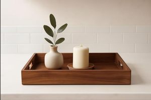 Wooden Eco-Friendly Serving Trays Luxury Serving Tray Cutout Serving Trays Handcrafted Dishwasher Safe Durable - Product Image 3