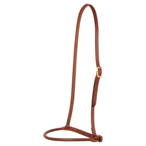 Double S Roulé Nez Caveson Chevaux Culotte Premium Hand Rubbed Harness Leather Adjustable Fit Horse Training Aid Targets - Product Image 1