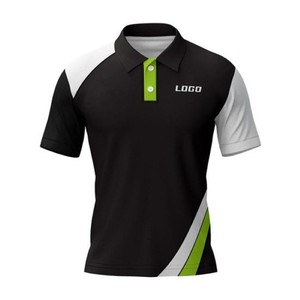 Tissu en toile de golf en polyester pour polos de haute qualité, respirant et à motif solide, par sublimation personnalisée pour hommes - Product Image 1