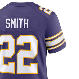 Top maillot de football américain personnalisé usine en gros avec livraison rapide maillot en maille imprimé à manches courtes de haute qualité pour hommes - Product Image 3