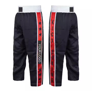 MMA Training Boxing Fight Wearing Pantalones finos de tiro medio para hombres Logotipo personalizado Entrenamiento Ropa deportiva Cintura elástica Pantalones de kickboxing - Product Image 5