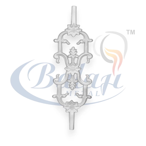 Barandilla de Hierro para Escaleras, Porche o Balcón, Estilo Moderno Clásico, Acabado Galvanizado, Sin Marco, Resistente al Óxido, 1.3 Pies de Altura, 2.5 kg - Product Image 1
