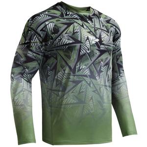 Protection solaire pour hommes UPF 50 + chemises à manches longues course à pied entraînement athlétique chemise de gymnastique UV natation poisson éruption garde randonnée en plein air hommes - Product Image 1