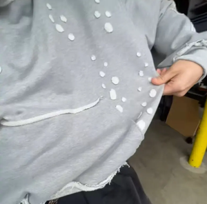 Pull à capuche surdimensionné personnalisé lourd 100% coton pour hommes en relief imprimé en 3D French Terry Boxy Crop Hoodie - Product Image 3