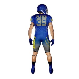 Custom American Football Uniform Team Name Number Different Colors High Quality Sublimated Short 100% Polyester Breathable OEM - Product Image 6