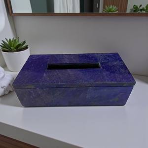 Funda para Caja de Pañuelos de Piedra Lapislázuli Más Vendida, Portapañuelos Hecho a Mano de Lujo, Accesorios Modernos para el Hogar, Fabricante Mayorista - Product Image 1