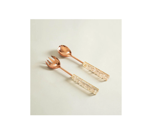 Juego de cubiertos de lujo de acero inoxidable con mango acrílico de diamante transparente para utensilios de cocina y uso en restaurantes - Product Image 3