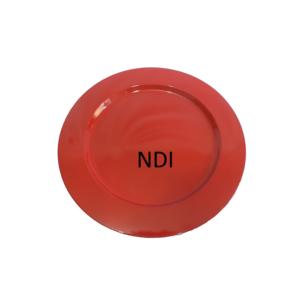 Plato de acero inoxidable ecológico con acabado en pintura en polvo roja de calidad premium para uso en restaurantes y catering. - Product Image 1