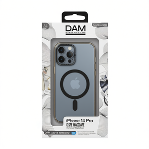 Funda electrochapada DAM para iPhone 14 Pro con soporte de anillo magnético - Product Image 1