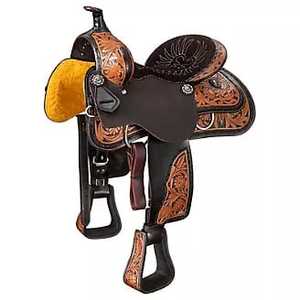 Sillín de caballo Trail pleasure Roper Rancho tachuela de cuero americano Juego de sillín de caballo portátil con asiento de cuero personalizado - Product Image 2