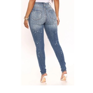 Bán chạy nhất của phụ nữ tùy chỉnh gầy sọc thiết kế co giãn tách jeans phong cách giản dị giá bán buôn BD thị trường trực tuyến - Product Image 6