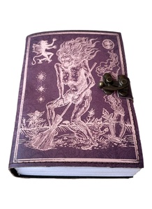 100% หนังแท้วินเทจพิมพ์ลายพระภิกษุเก่าของวารสาร Shadow Book พร้อมด้วยสมุดบันทึกการจัดหาเวทมนตร์คาถา C-Lock แบบโบราณ - Product Image 5