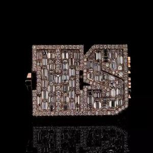 แหวนชุบโรสโกลด์18K แหวน925เพชรโมอิสซาไนต์คุณภาพสูงสำหรับผู้ชายผู้หญิง - Product Image 3