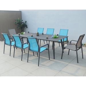 Bán Buôn Màu Đen Trắng Phòng Ăn Đồ Nội Thất Sang Trọng Đơn Giản Hiện Đại Nhôm Bàn Ăn Và Ghế Đặt Bàn Ăn - Product Image 1