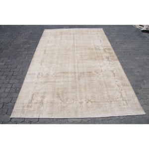 พรมวินเทจ ขนาด 6.8x10.2 ฟุต พรมขนาดใหญ่ สีน้ำตาลออมเบร ทำจากขนสัตว์แบบตุรกี - Product Image 1