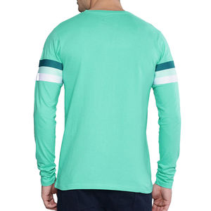 2025 nouveau gros hommes Gym entraînement à manches longues T-Shirt 100% coton séchage rapide coupe ample solide motif imprimé à manches longues hauts - Product Image 2