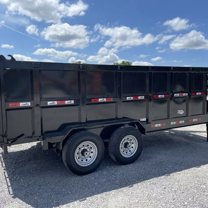 High Quality 7x14 7 TON Telescopic Dump <b>Trailer</b> with Alum Wheels For Sale - Product Image 1