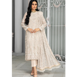 ชุดเดรสชีฟอง 3 ชิ้น คุณภาพดีที่สุด สไตล์อินเดีย-ปากีสถาน สำหรับผู้หญิง ดีไซน์ล่าสุด แฟชั่นชุดออกงาน ชุดแต่งงานสำหรับสุภาพสตรี - Product Image 1