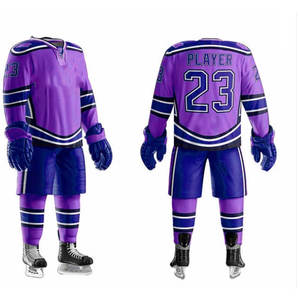 Derniers modèles de tenues de hockey sur glace de haute qualité, nouvelle arrivée, 100% polyester, personnalisables, séchage rapide, respirantes, écologiques - Product Image 5
