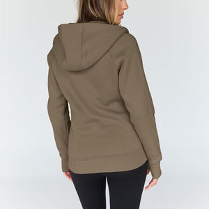 Sudadera con capucha de lana suave para mujer de alta calidad, sudadera informal multicolor con logotipo frontal para ropa de calle de invierno y niñas - Product Image 3