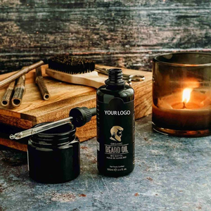 Hidratante com Óleo de <span class=keywords><strong>Argan</strong></span> Orgânico Natural para Crescimento e Engrossamento da Barba com Logotipo Personalizado para Cuidados Masculinos - Product Image 3