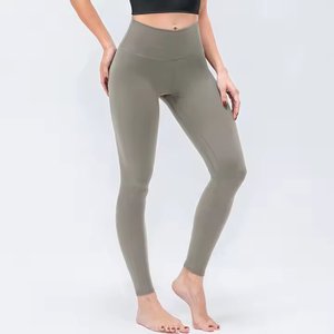 Mallas deportivas personalizadas de cintura alta para mujer, de secado rápido, para gimnasio, Fitness, pantalones con estampado de cintura cruzada para entrenamiento, cierre de cintura elástica - Product Image 3