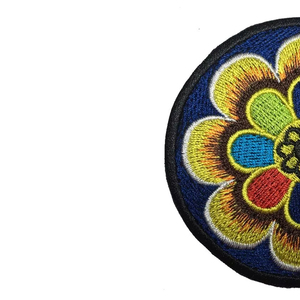 Logo de fleur personnalisé brodé patchs en chenille à la main à coudre Badges-Prix de gros quantité minimale de commande bas couleurs et tailles personnalisées - Product Image 4