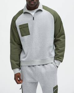 Ensemble de vêtements de sport coupe-vent 2 pièces Casual Breathable Printed Colorblock Survêtement pour adultes pour le printemps et l'automne couleur unie - Product Image 1