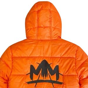 Chaqueta Acolchada Naranja para Hombre, con Capucha, Acolchada, para Invierno, con Cierre de Cremallera, Ligera, Aislada, Informal - Product Image 4