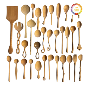 Cuchara de Madera en Forma de Corazón con Mango Largo, Ecológica para Cocinar, Remover y Servir - Product Image 6