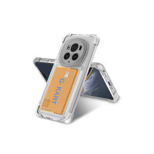 Étui UnDePlus Honor Magic 6 Pro transparent avec design airbag, anti-traces de doigts, coque en silicone souple, porte-cartes compatible A53 - Product Image 1