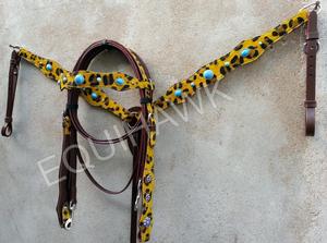 Sculpture d'outillage à la main en cuir DD de haute qualité pour les produits équestres Smart Western Head Stall avec décoration en métal argenté en laiton - Product Image 5